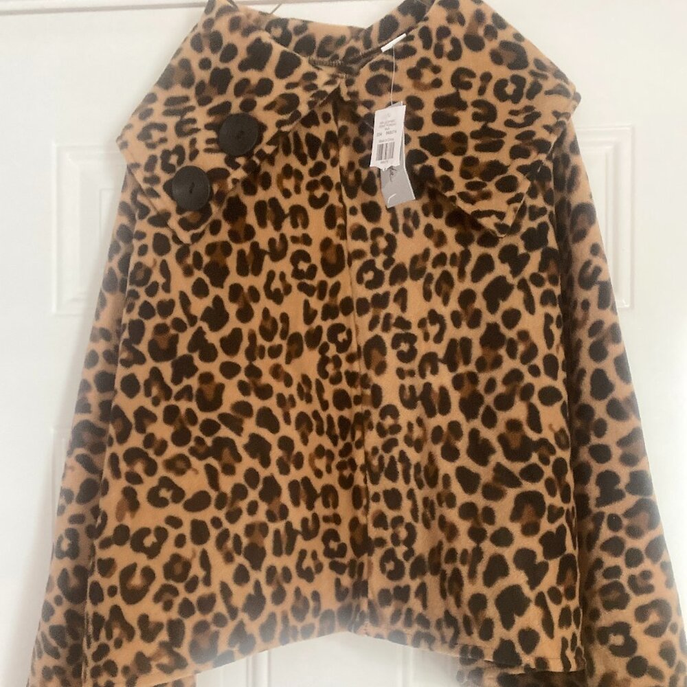 Cape Animal Print Coat Layer